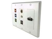 Cable Wall Plate to A/V Equipment